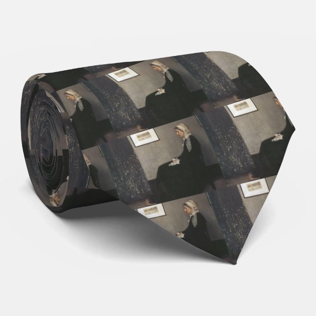 Arrangement in Grey and Black - Whistler's Mother Tie (Rolled)