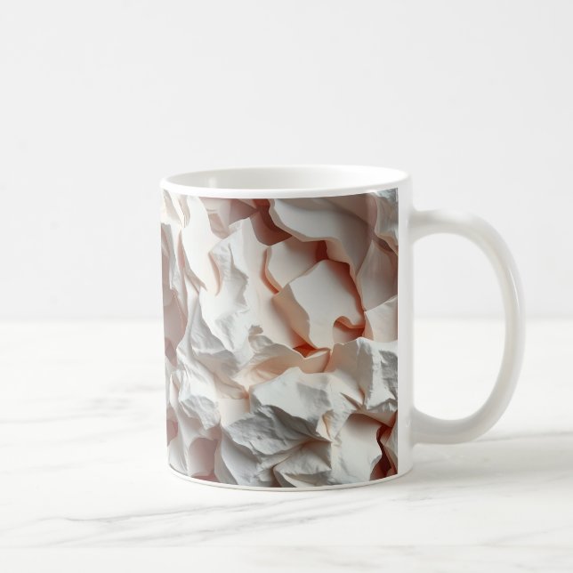 arrangement of crumpled paper coffee mug (Right)