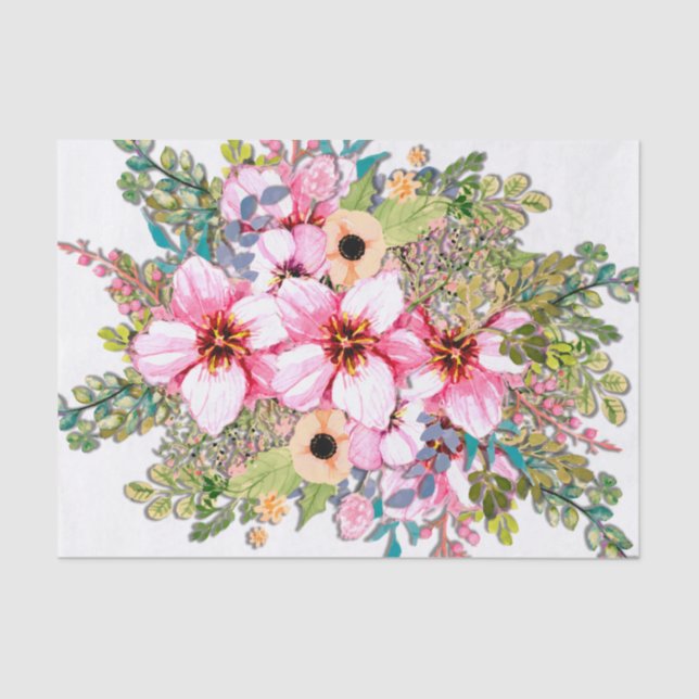 Arrangement of Flowers Tissue Paper (Front)