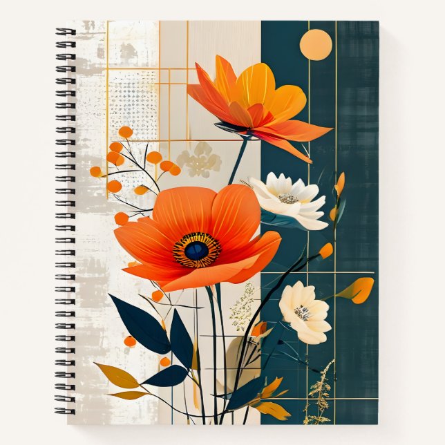 Array of Flowers on Mixed Media Notebook (Front)