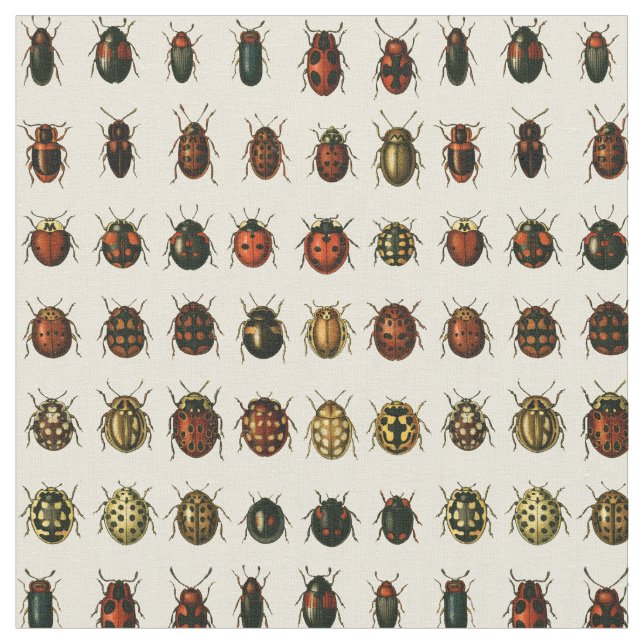 Array of Ladybirds Fabric (Close Up)
