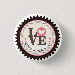 Array of Love Happy Valentine's Day 3 Cm Round Badge