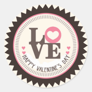 Array of Love Happy Valentine's Day ID1086 Classic Round Sticker
