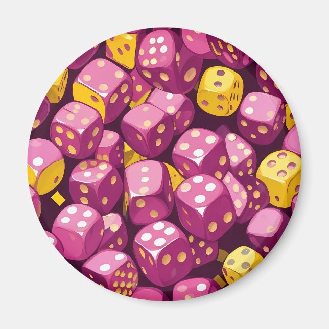  Array of tumbling dice Desk Mat Magnet (Front)