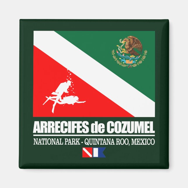Arrecifes de Cozumel (sq) Magnet (Front)