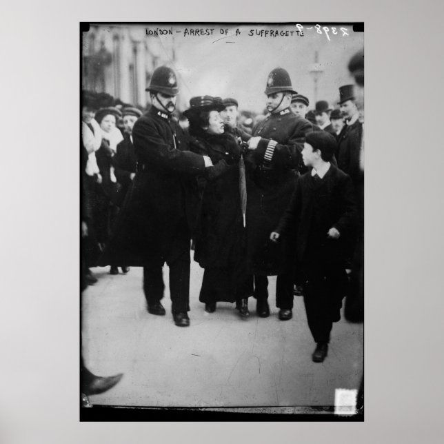 Arrest of a Suffragette in London England in 1910 Poster (Front)
