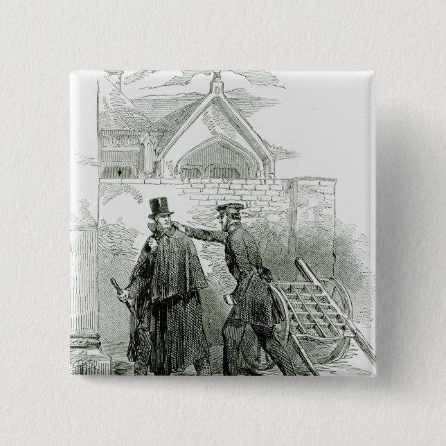 Arrest of Mr. Smith O'Brien 15 Cm Square Badge (Front)