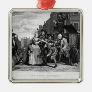 Arrested for Debt, plate V Metal Tree Decoration