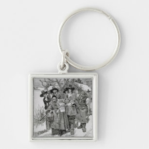 Arresting a Witch Key Ring