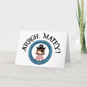Arrgh Matey Pirate Girl Notecard