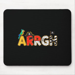 Arrgh pirate halloween kids costume pumpkin trick mouse pad