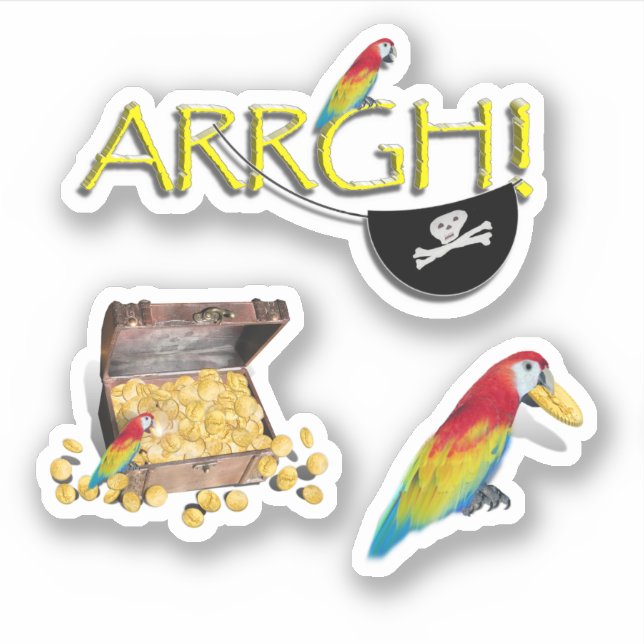 ARRGH! Pirate Parrot and Pirate Chest (Front)