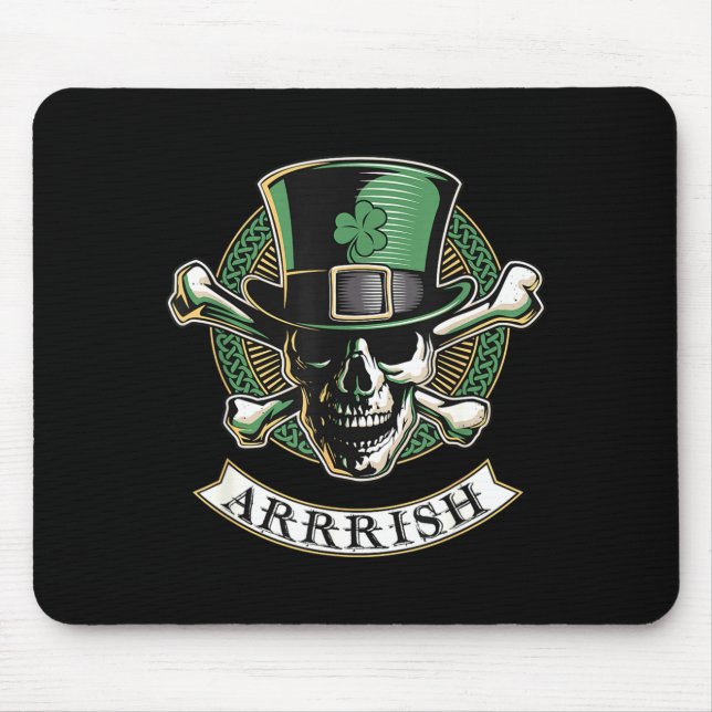 Arrish Irish Rate St Patricks Day, Rate Men Funny  Mouse Pad (Front)