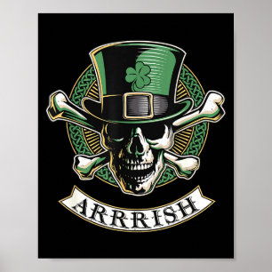 Arrish Irish Rate St Patricks Day, Rate Men Funny  Poster
