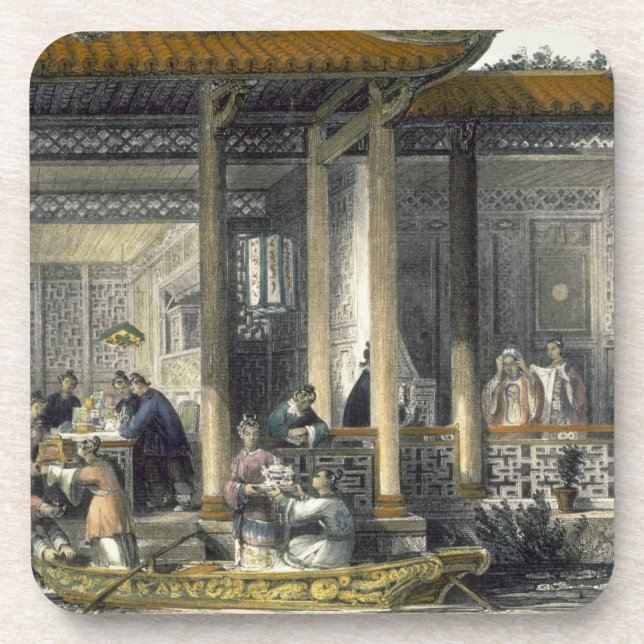 Arrival of Marriage Presents at the Bridal Residen Coaster (Front)