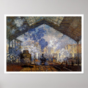 Arrival of Normandy Train by Claude Monet Poster