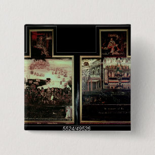 Arrival of Queen Elizabeth I at Tilbury 15 Cm Square Badge
