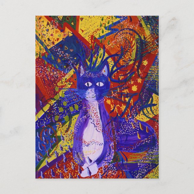 Arriving - Abstract Modern Love Party Invitation Postcard (Front)