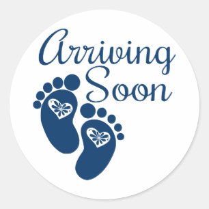 Arriving Soon Classic Round Sticker