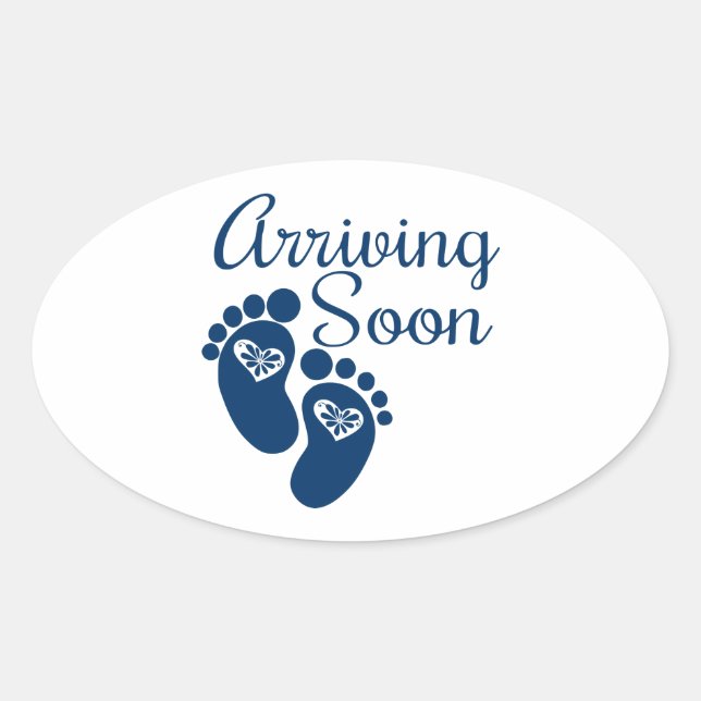 Arriving Soon Oval Sticker (Front)