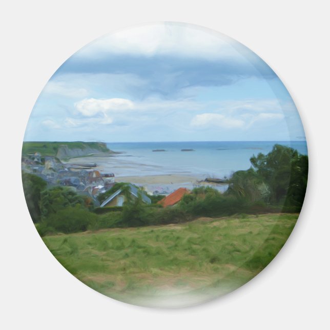 Arromanches-les-Bains oil painting Magnet (Front)