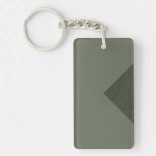 Arrow Accent Moss Green Keychain – Customisable