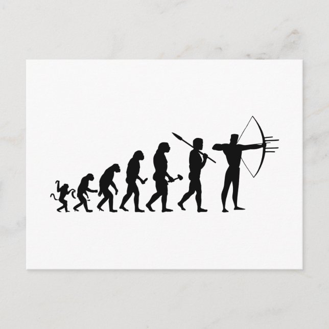 Arrow and Arch Evolutionary Theory of Archery Postcard (Front)