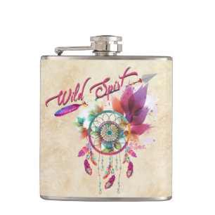 Arrow And Dream Catcher Hip Flask