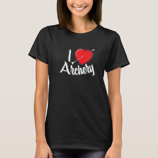 Arrow and Heart Archery I Love Premium T-Shirt (Front)