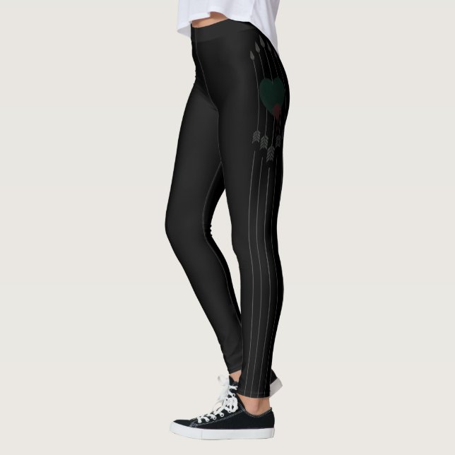 Arrow | Arrows Shot Through Heart Leggings (Left)