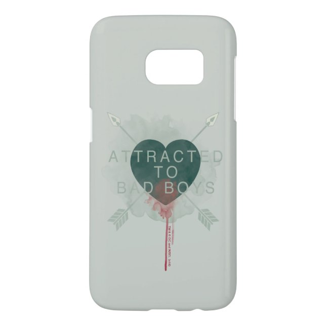 Arrow | "Attracted To Bad Boys" Pierced Heart Case-Mate Samsung Galaxy Case (Back)