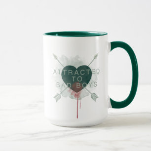 Arrow   "Attracted To Bad Boys" Pierced Heart Mug