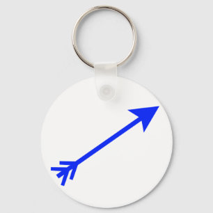 Arrow Blue 35deg The MUSEUM Zazzle Gifts Key Ring