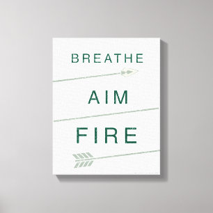 Arrow Breathe Aim Fire Canvas Print