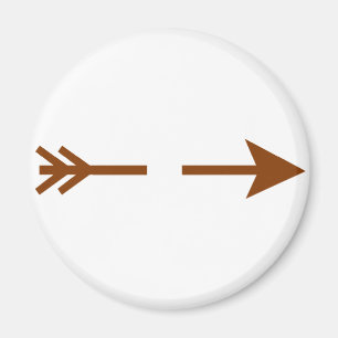 Arrow Brown Broken The MUSEUM Zazzle Magnet