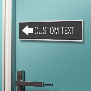 Arrow Direction Sign with Custom Text - LEFT