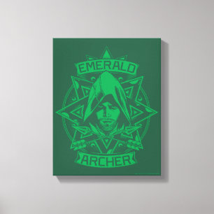 Arrow Emerald Archer Graphic Canvas Print