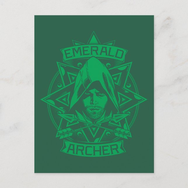 Arrow | Emerald Archer Graphic Postcard (Front)
