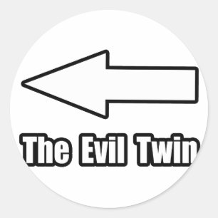 Arrow Evil Twin 2 Classic Round Sticker
