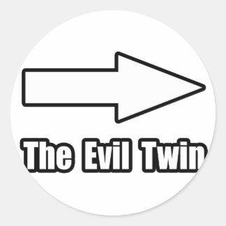 Arrow Evil Twin Classic Round Sticker