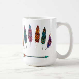 arrow & feathers coffee mug
