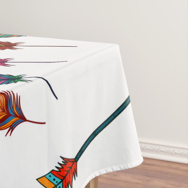 arrow & feathers tablecloth (In Situ)