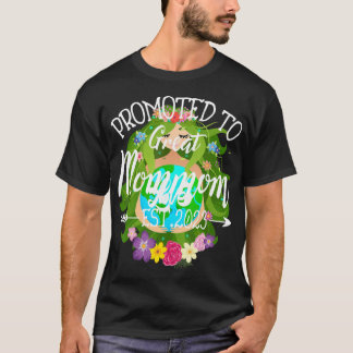 Arrow Flowers Happy To Me Promoted To Great Mommom T-Shirt