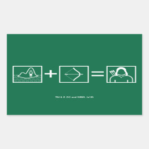 Arrow   Green Arrow Equation Rectangular Sticker