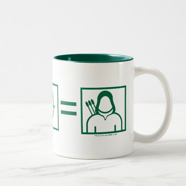 Arrow | Green Arrow Equation Two-Tone Coffee Mug (Right)