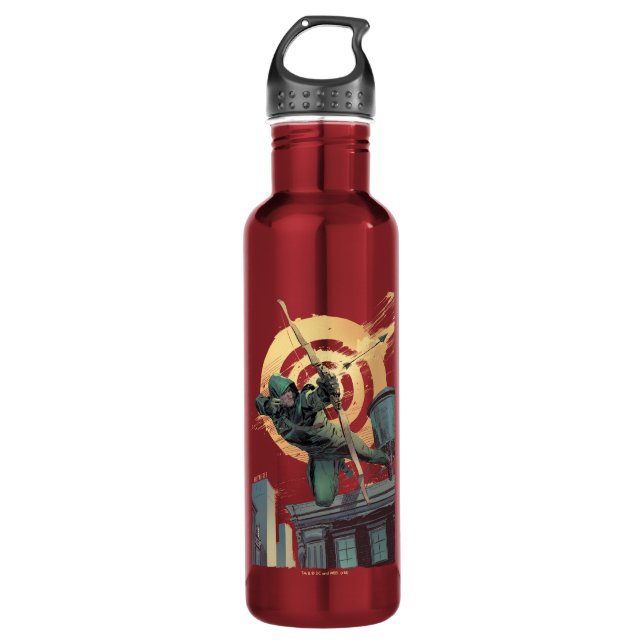 Arrow | Green Arrow Fires From Rooftop 710 Ml Water Bottle (Front)