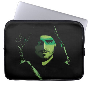 Arrow   Green Arrow Green Stylised Cutout Laptop Sleeve