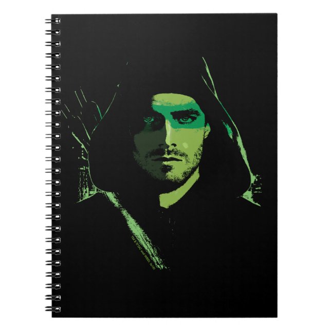 Arrow | Green Arrow Green Stylised Cutout Notebook (Front)