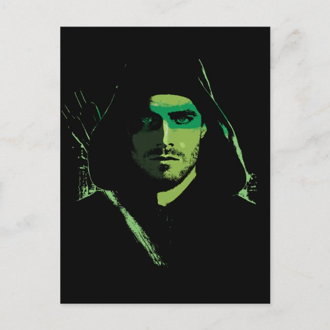 Arrow | Green Arrow Green Stylised Cutout Postcard (Front)