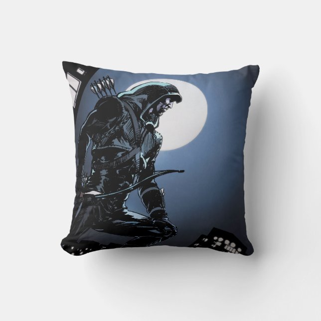 Arrow | Green Arrow In Moonlight Cushion (Front)